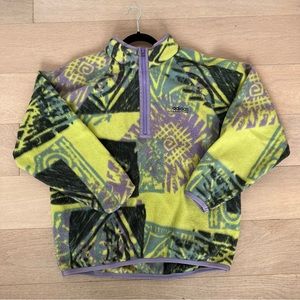 Vintage Adidas Printed Quarter Zip Fleece